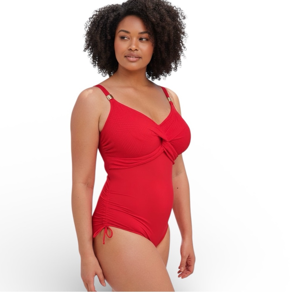 Fantasie Ottawa Twist UW Scoop Back Sz 32H Adj Strap One Piece Swimsuit NWT